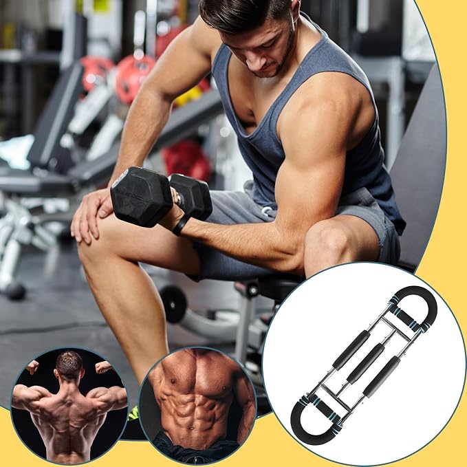 Adjustable Upper Body & Chest Expander Workout Bar (20-100kg)