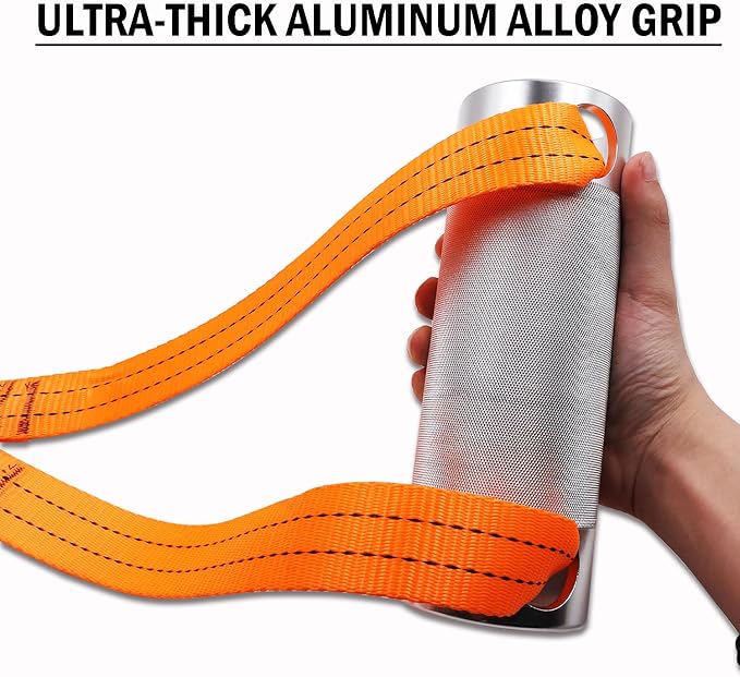 Arm Wrestling Rolling Grip Handle for Forearm Workout (7.5cm Thick) - Orange