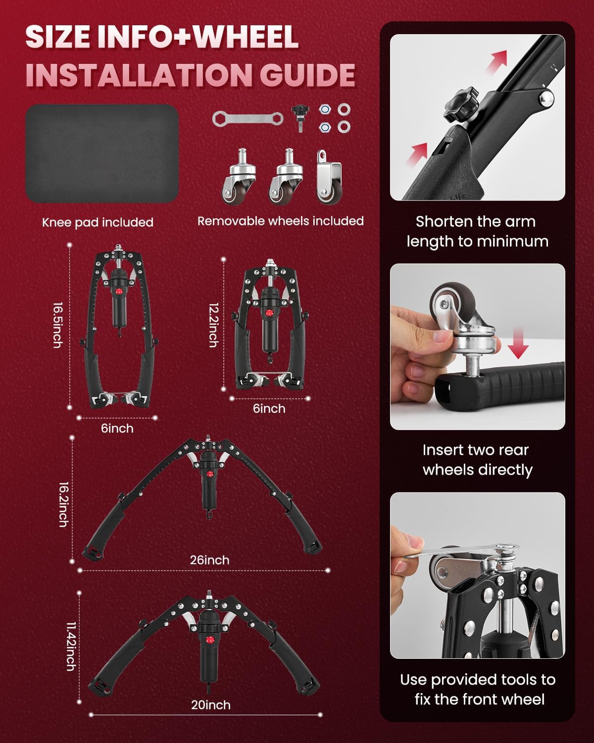 Adjustable Hydraulic Power Twister Arm Trainer with Ab Roller (10-200kg) - Matt Black