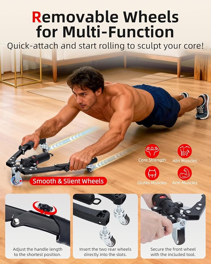 Heavy-Duty Hydraulic Power Twister Chest Trainer (10-200kg) - Black