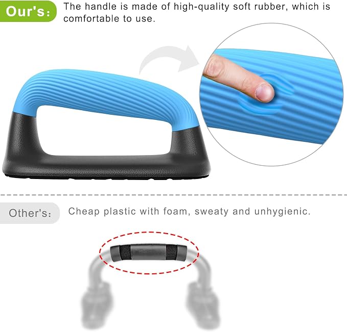Portable Compact Push-Up Grips with Anti-Slip Base (Pair) - Blush Pink