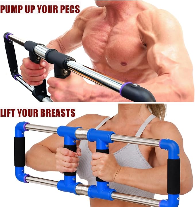 Upper Body Compression Spring Push-Down Bar for Chest & Arm Training