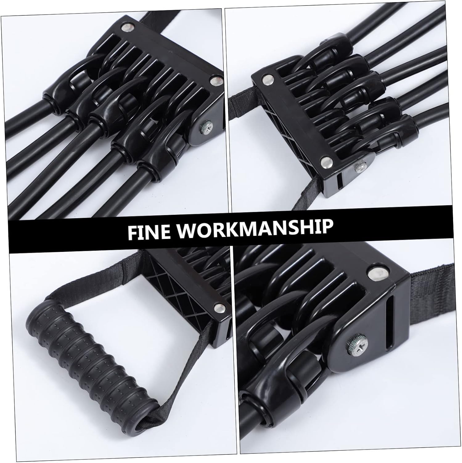 Adjustable Latex Chest Expander Resistance Band - Black