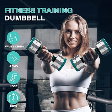Fast-Adjusting Steel Dumbbell Pair with Comfort Foam Grips
