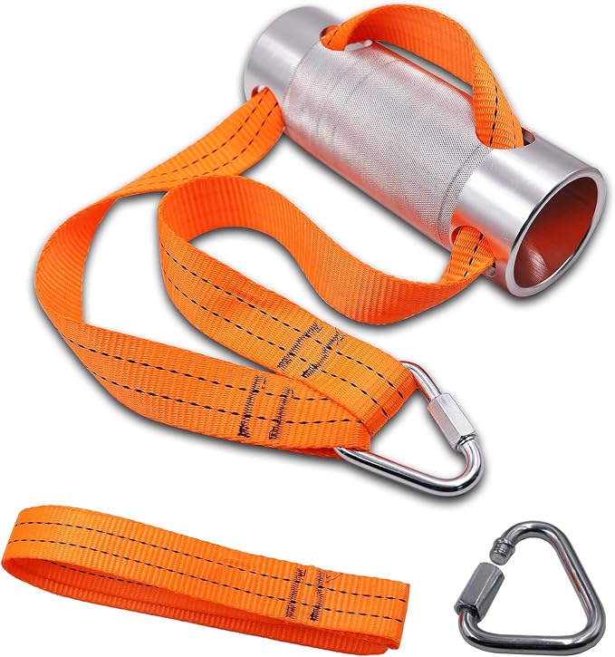 Arm Wrestling Rolling Grip Handle for Forearm Workout (7.5cm Thick) - Orange