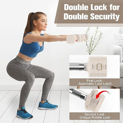Adjustable Weight Dumbbell Set with Ergonomic Grip (Pair, Up to 10kg)