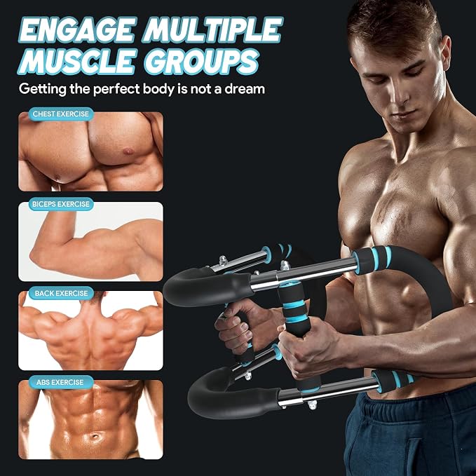 Heavy-Duty Spring Power Twister Bar for Chest & Arm Training (50kg Resistance)