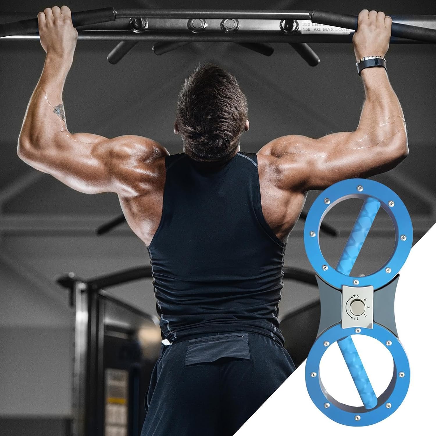 Adjustable Resistance Rotating Arm Exerciser & Shoulder Trainer - Blue