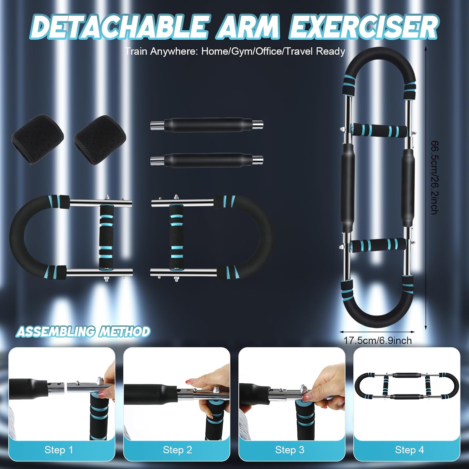 Heavy-Duty Spring Power Twister Bar for Chest & Arm Training (50kg Resistance)
