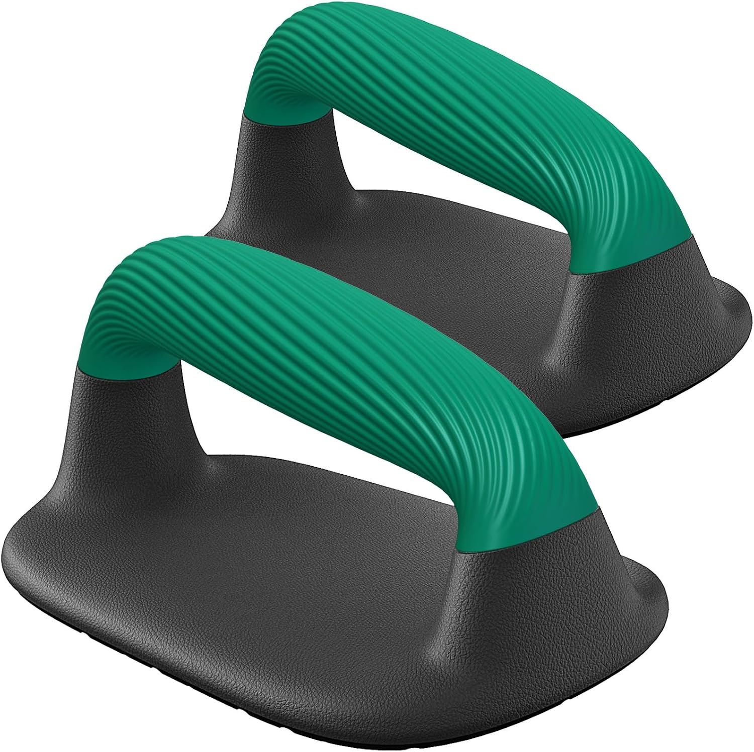 Portable Compact Push-Up Grips for Home Workouts (Pair) - White & Mint