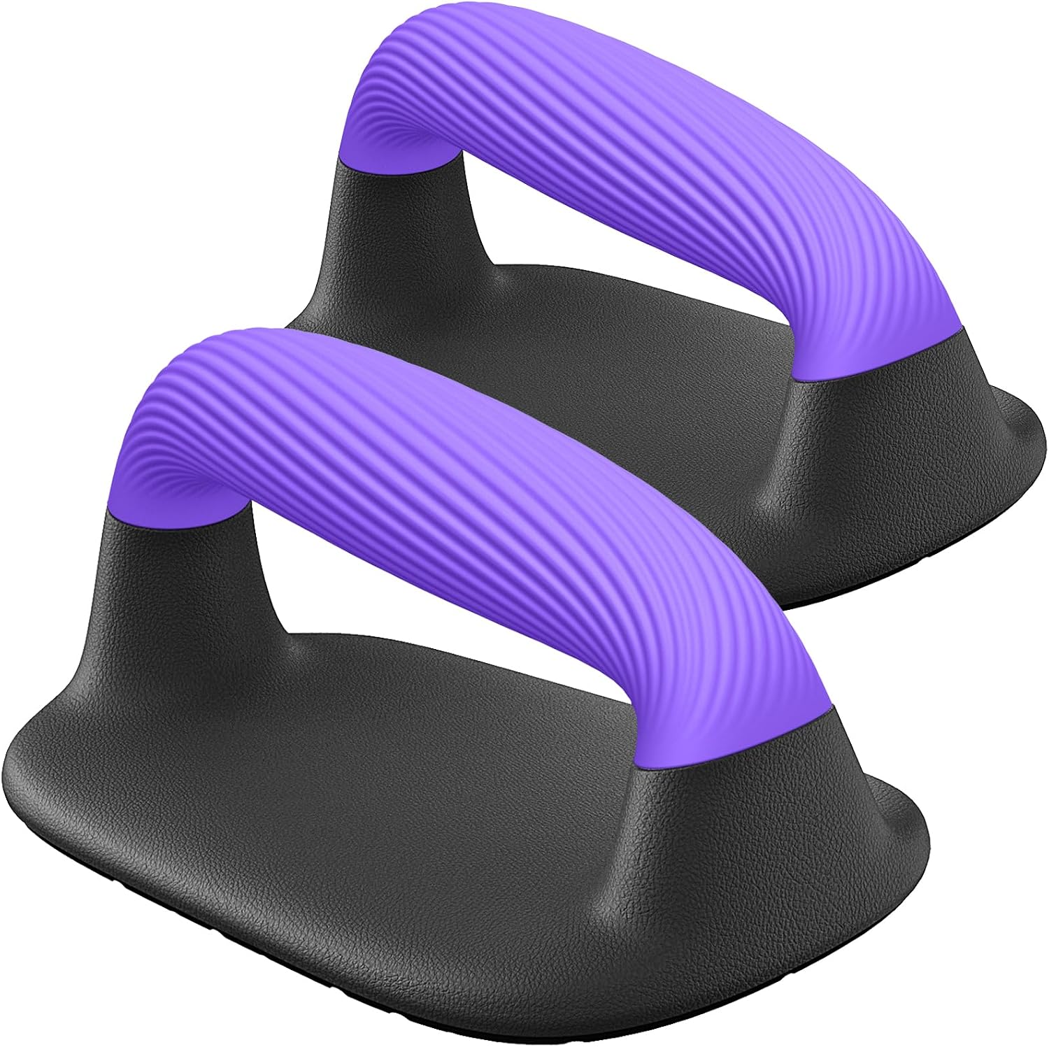 Portable Non-Slip Push-Up Stands for Upper Body Training (Pair) - Purple