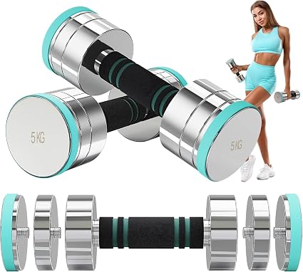 Fast-Adjusting Steel Dumbbell Pair with Comfort Foam Grips