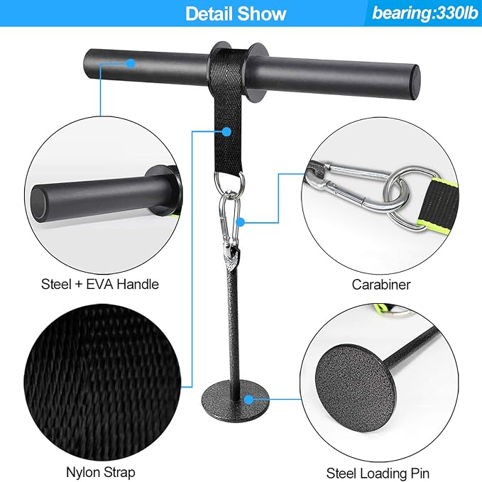 Heavy-Duty Steel Wrist & Forearm Roller Blaster for Weight Training
