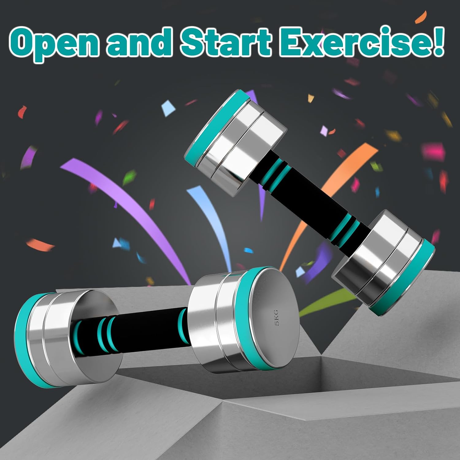 Fast-Adjusting Steel Dumbbell Pair with Comfort Foam Grips