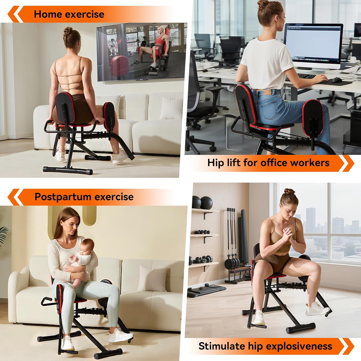 Heavy-Duty 6-Level Hip Abductor & Thigh Workout Machine (200kg Max Load)