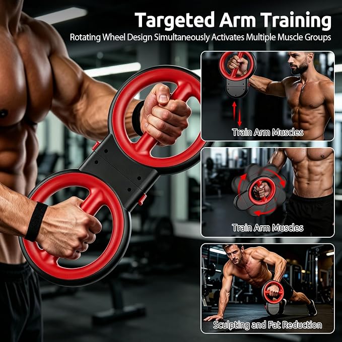 3-in-1 360-Degree Rotating Arm & Shoulder Burn Machine - Black & Red