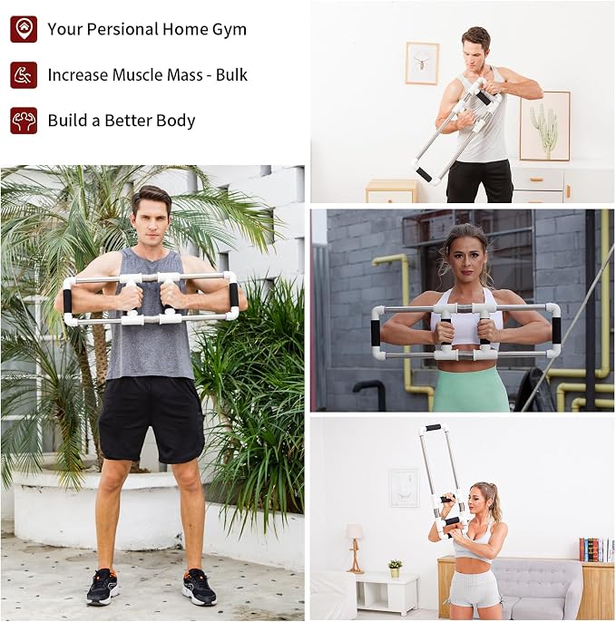 Upper Body Compression Spring Push-Down Bar for Chest & Arm Training