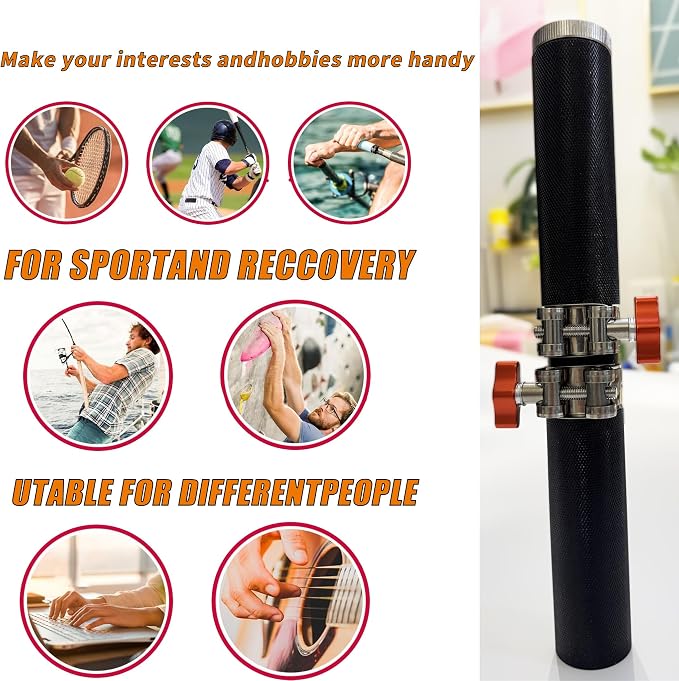 Adjustable Resistance Wrist & Forearm Roller Trainer with Non-Slip Grip
