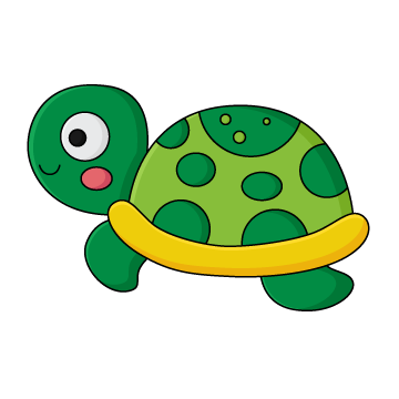 Turtle character tattoo design