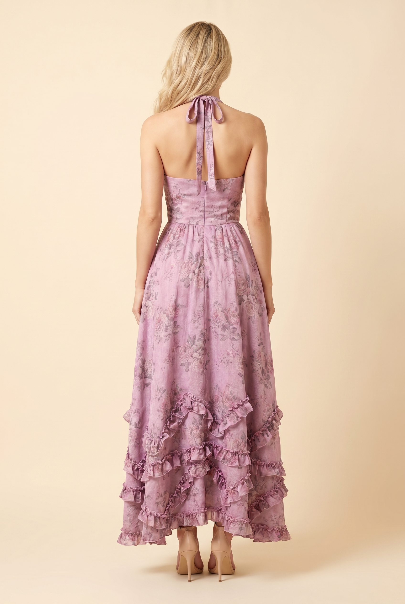 BIANCA MAXI DRESS Purple back