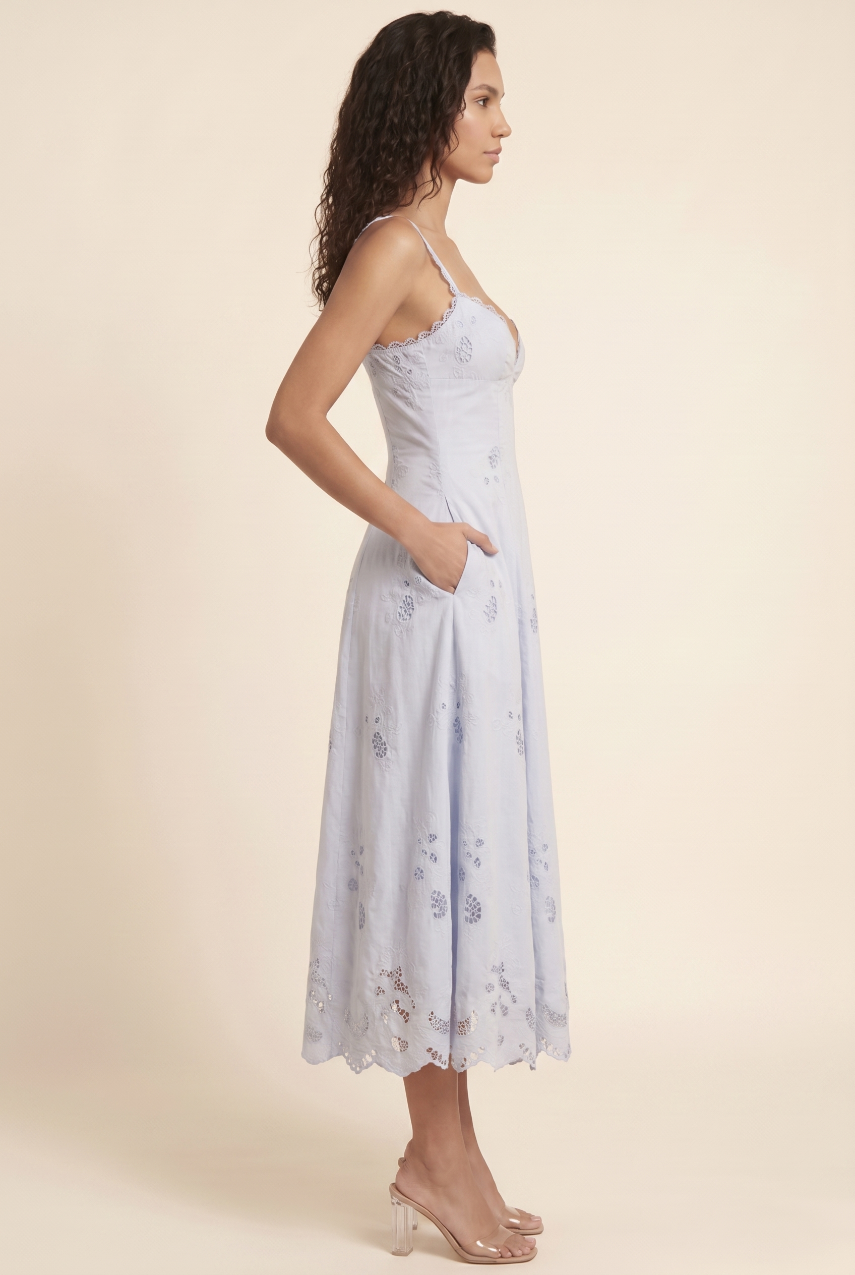 SARA MAXI DRESS Blue side