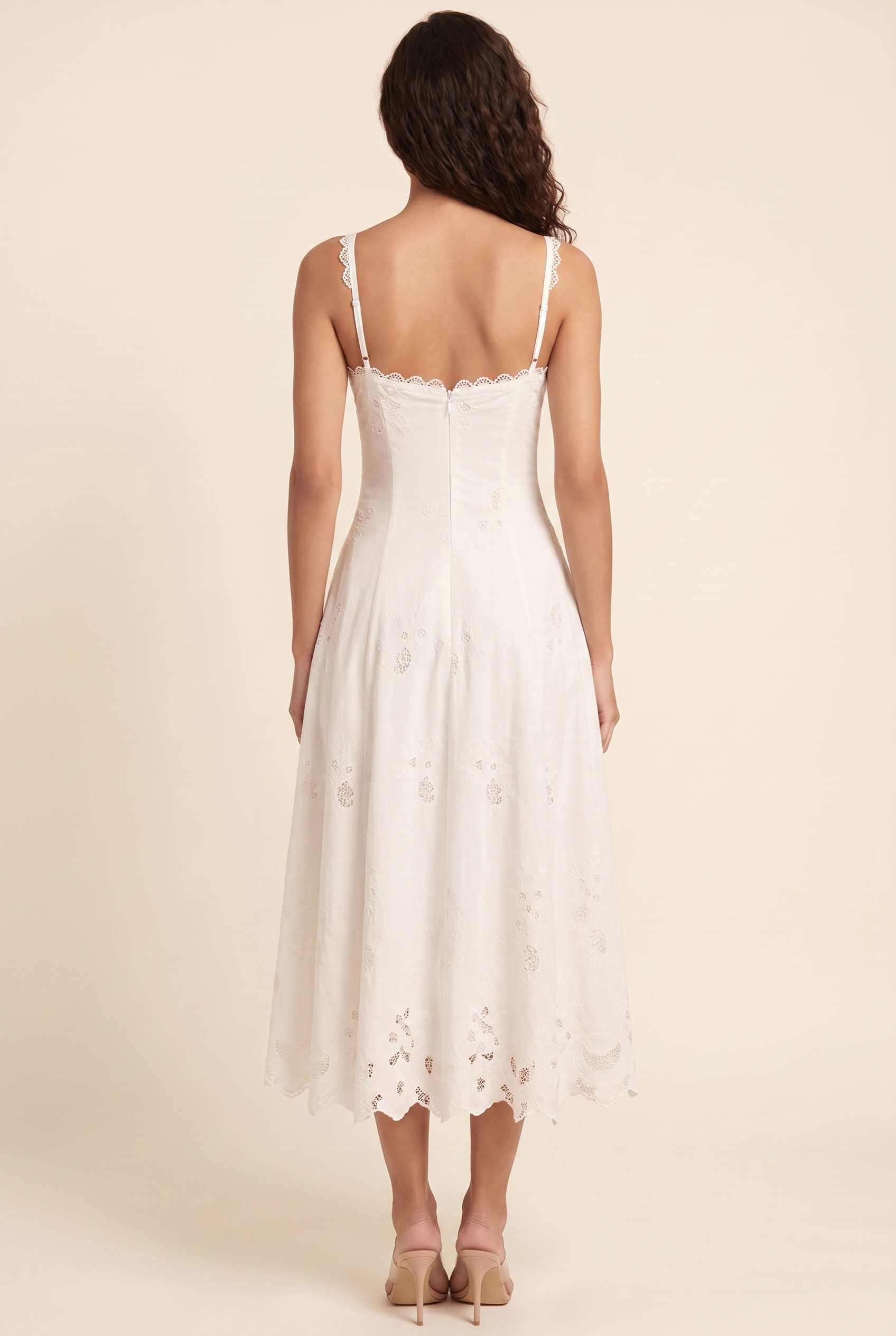 SARA MAXI DRESS White back