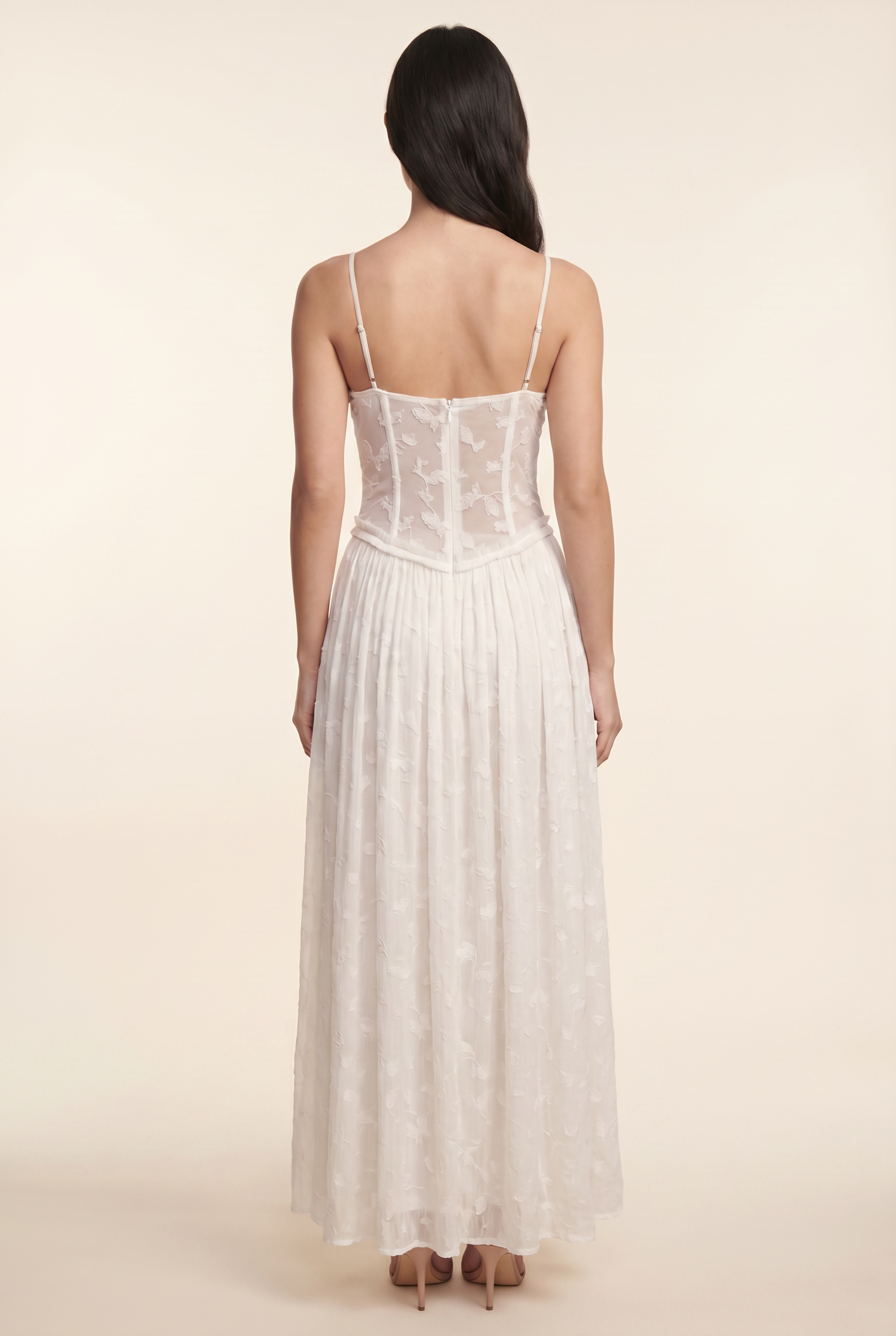 GRACE MAXI DRESS White back