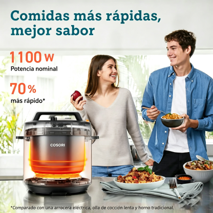 COSORI 9-in-1 6-qt Electric Instant Pressure Cooker - Instant Multi Cooker, 1100W Multifunction Kitchen Appliance with Rice, Sauté, Sous Vide, Sterilizer Modes, Stainless Steel & Aluminium Inner Pot, Safety Features,tiktokshopbacktoschool,home essentials