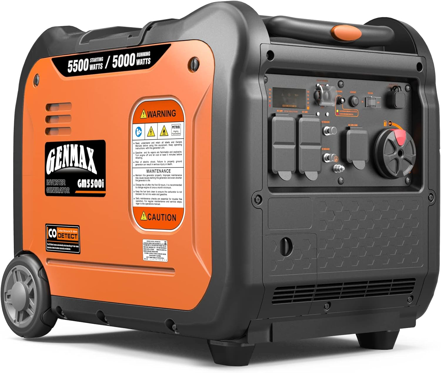 🎁Generador inversor portátil de 4400 W, alimentado por gasolina, modo ECO, silencioso, apto para caravanas.