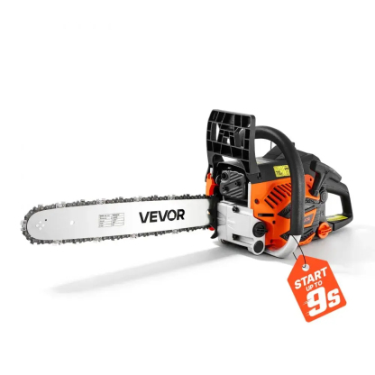 Motosierra a Gasolina 25.4CC 12 Pulgadas, Motor 2 Tiempos 1.2HP, Mango Antivibración y Lubricación Automática para Corte de Árboles, Leña y Madera