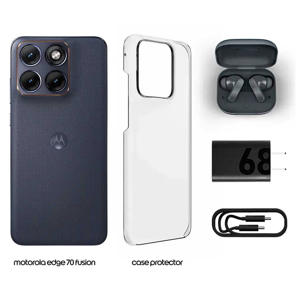 Motorola Moto Edge 70 Fusión 8+256GB Country Air (Celeste) Edición Audífonos Moto Buds Bass
