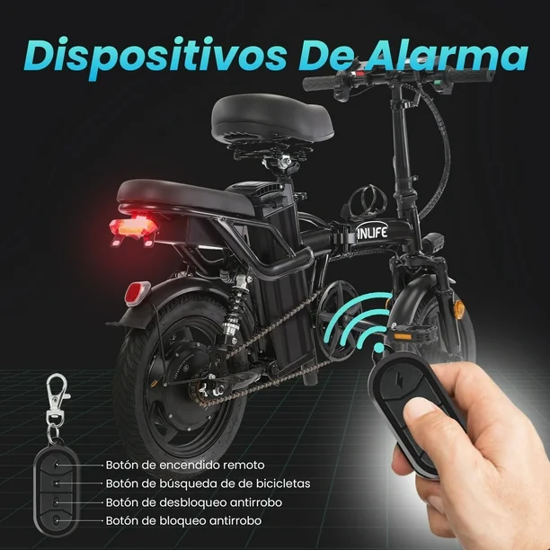 Inlife Bicicleta eléctrica plegable de 14 pulgadas para adultos