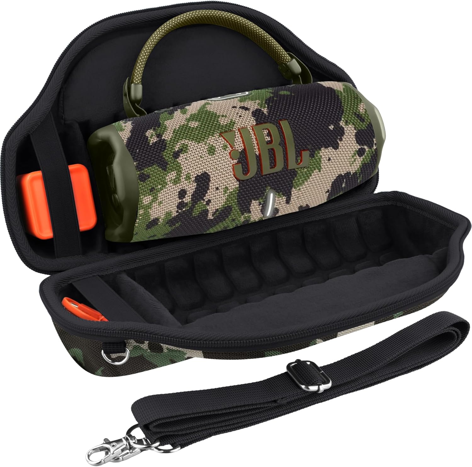 JBL Charge 6 Altavoz Bluetooth portátil (negro) | IP68 impermeable, a prueba de polvo y DropProof, audio inalámbrico para exteriores | 28 horas de reproducción + paquete de estuche de viaje