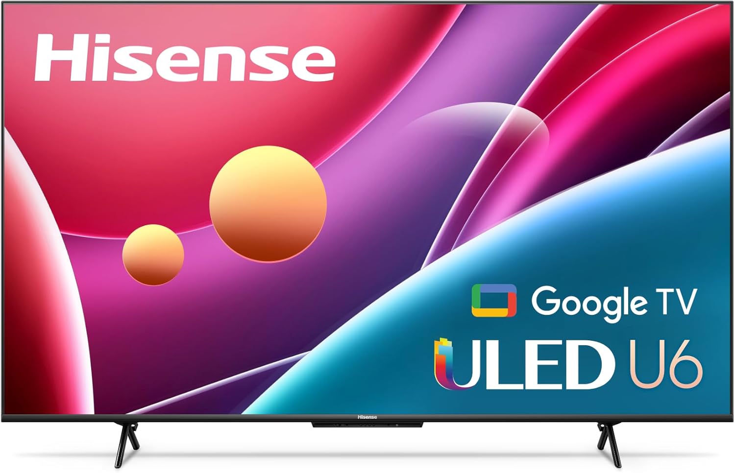 Hisense ULED 4K Premium 65U6H Quantum Dot QLED Series 65 Pulgadas Smart Google TV, Dolby Vision Atmos, Control Remoto de Voz, Compatible con Alexa (Modelo 2025)