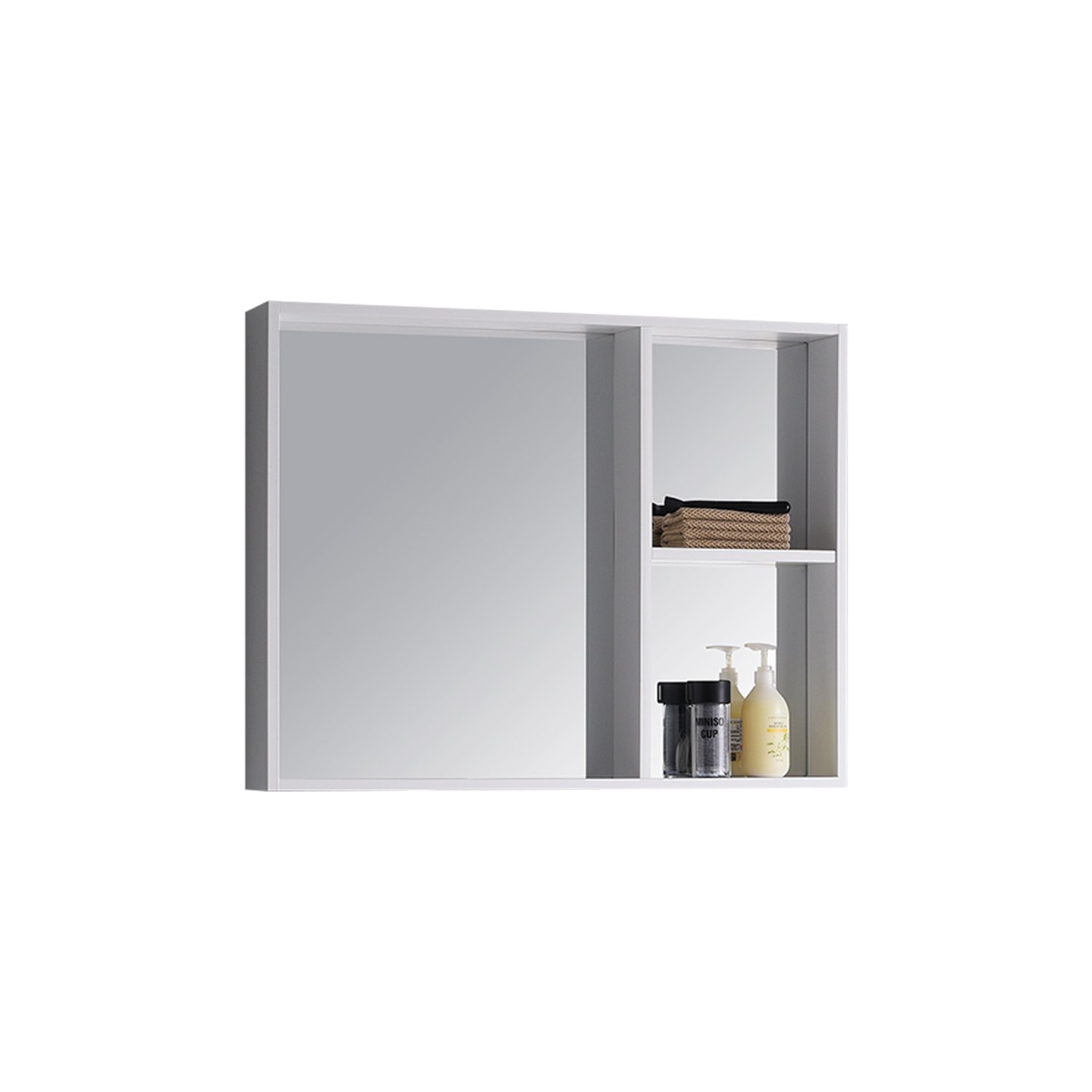 Vanitorio Lavamanos Con Griferia Y Mueble Espejo Blanco 60 cm T-1060