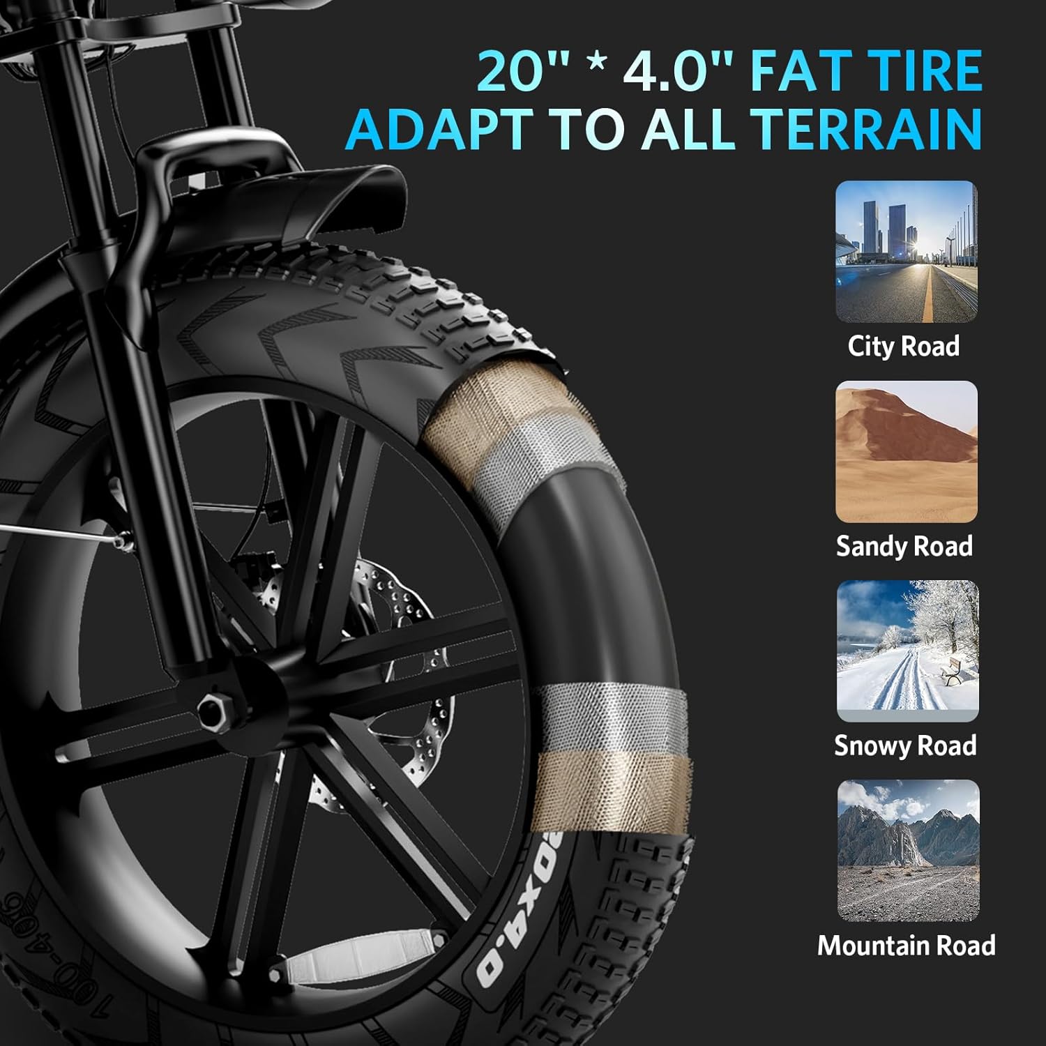 OUXI V8 - Bicicleta eléctrica para Adultos, Bicicleta de montaña eléctrica con Motor de 750 W, 48 V, 15 Ah, batería extraíble más Grande, 31 mph, 20 Pulgadas, Bicicleta E, Bicicleta Shi-Mano 7