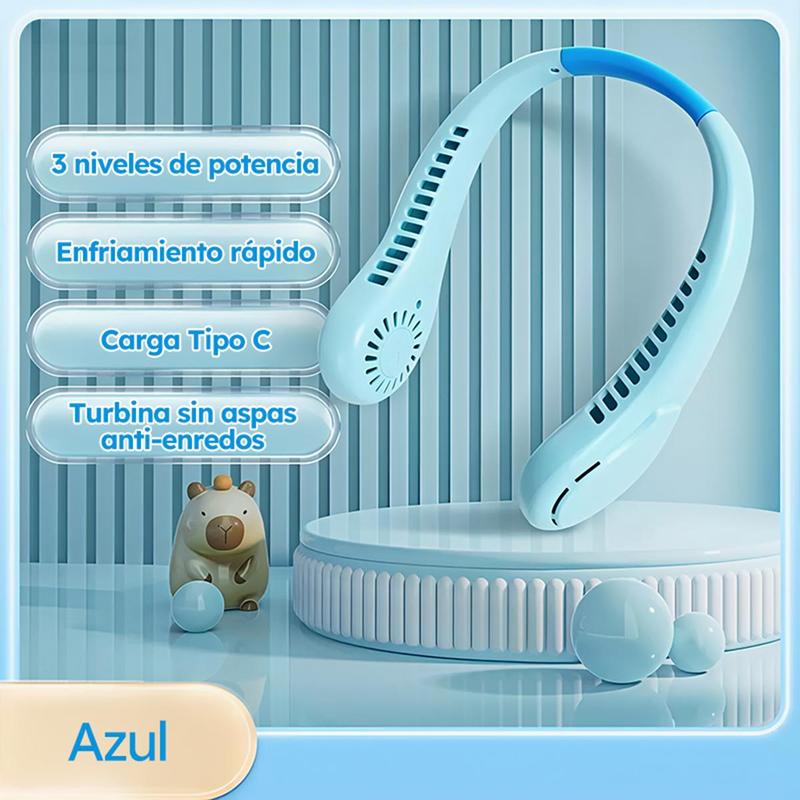 Bugu Ventilador De Cuello Recargable Para Hogar Oficina Fitness ABS Material Ventiladores De Refrigeración Portátiles Silencioso Ventilador de Cuello Sin Aspas