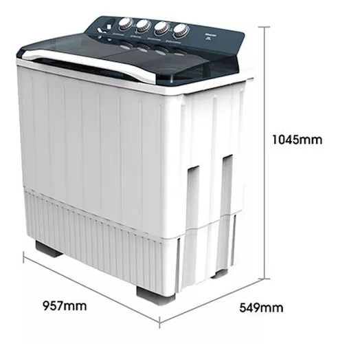 Lavadora Semiautomática Doble Tina 20kg Hisense Wsa2001p