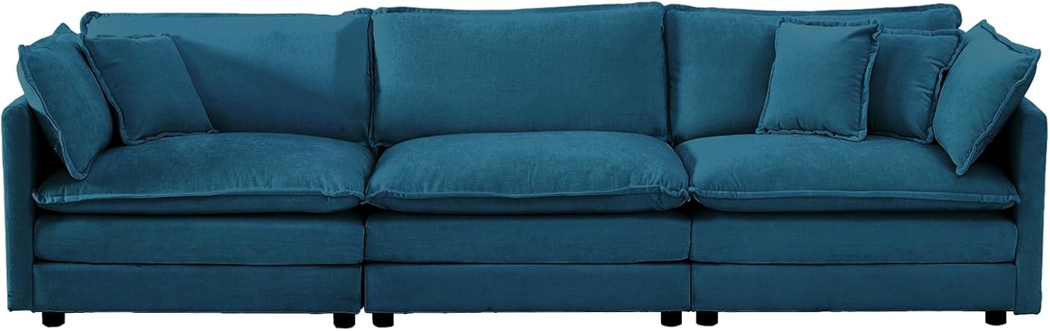 Neylory - Sofá de dos plazas con 2 almohadas para sala de estar, recámara, departamento, 2 plazas de felpilla para asiento profundo