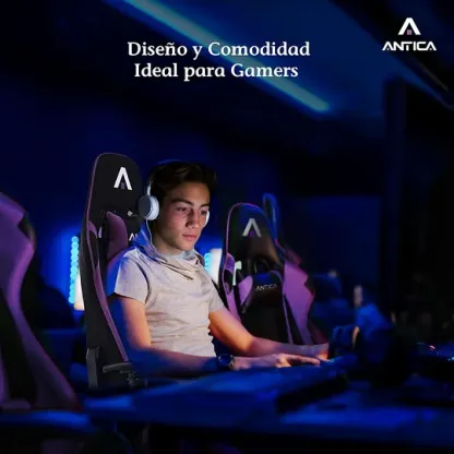 Silla Gamer Tela - Ergonomica Reclinable - Silla de Oficina y Escritorio Ejecutiva | Giratorio con Soporte Lumbar y Respaldo, Ideal para Computadora y Videojuegos