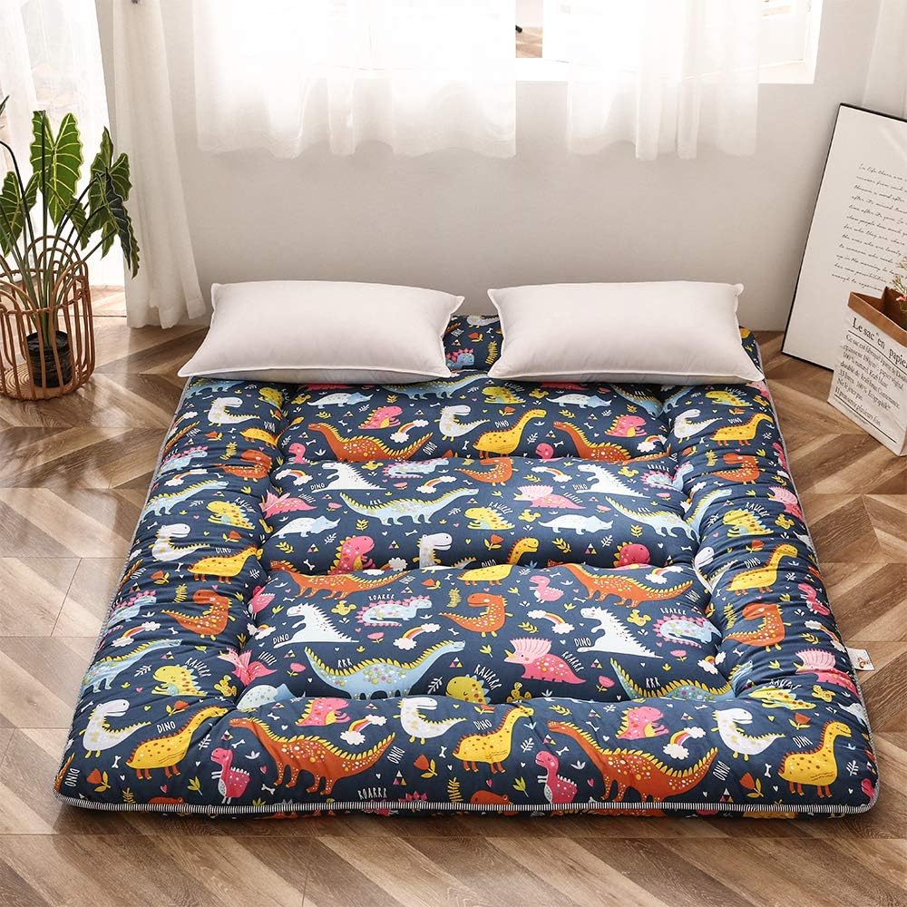 MAXYOYO - Puf plegable para sofá, cama, colchón de piso para adultos, extra grueso, 6 pliegues, sofá para recámara, sala de estar, beige, 135 x 240 cm