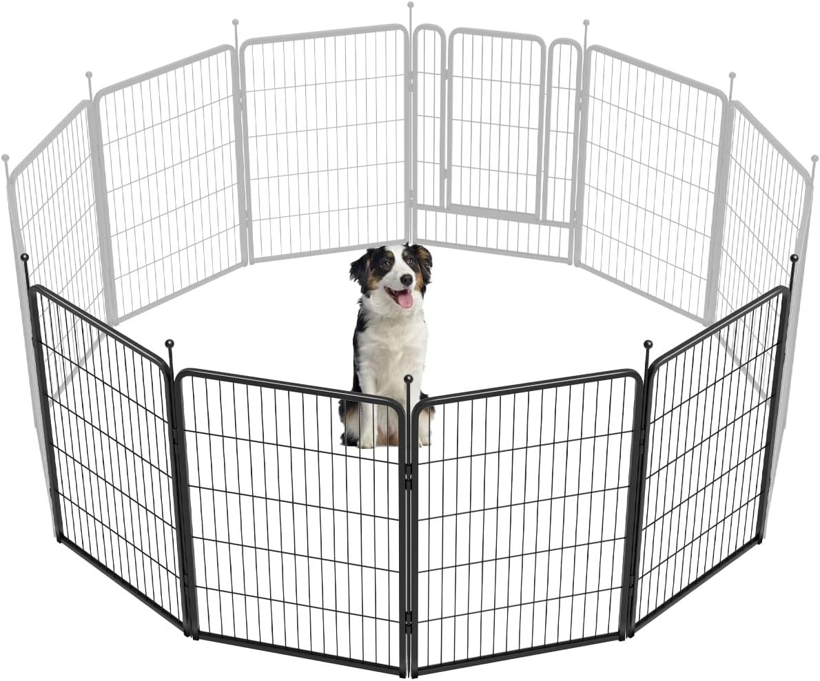 FXW Rollick Corral para Perros para Patio, RV Camping│Patentado, 24 Pulgadas 8 Paneles