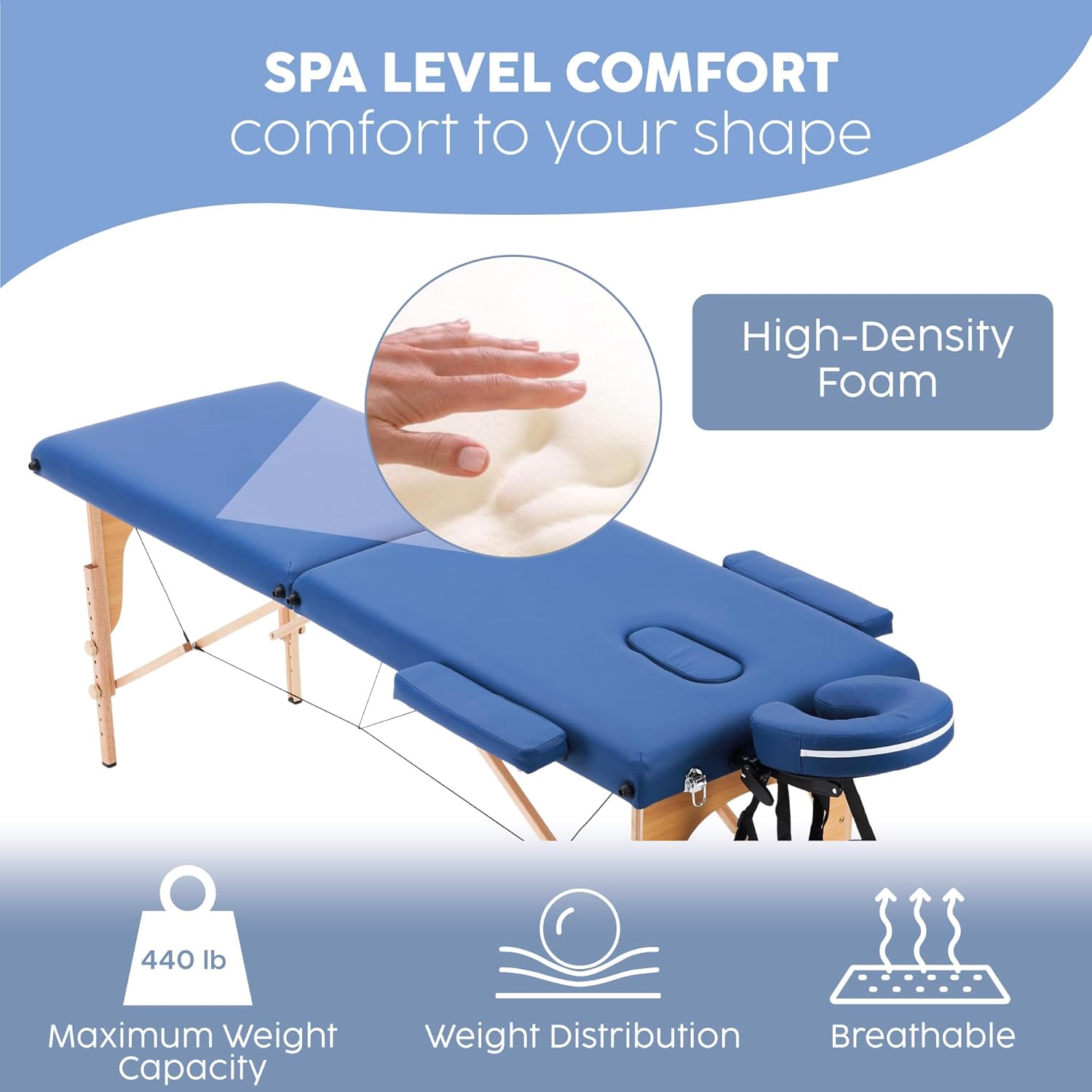 X-PROSS Cama Profesional para Tatuajes Plegable con Estuche y Altura Ajustable, Cama para SPA, Cama para Masajes Profesionales, Camilla Portátil para Fisioterapia y Quiropraxia - Negro