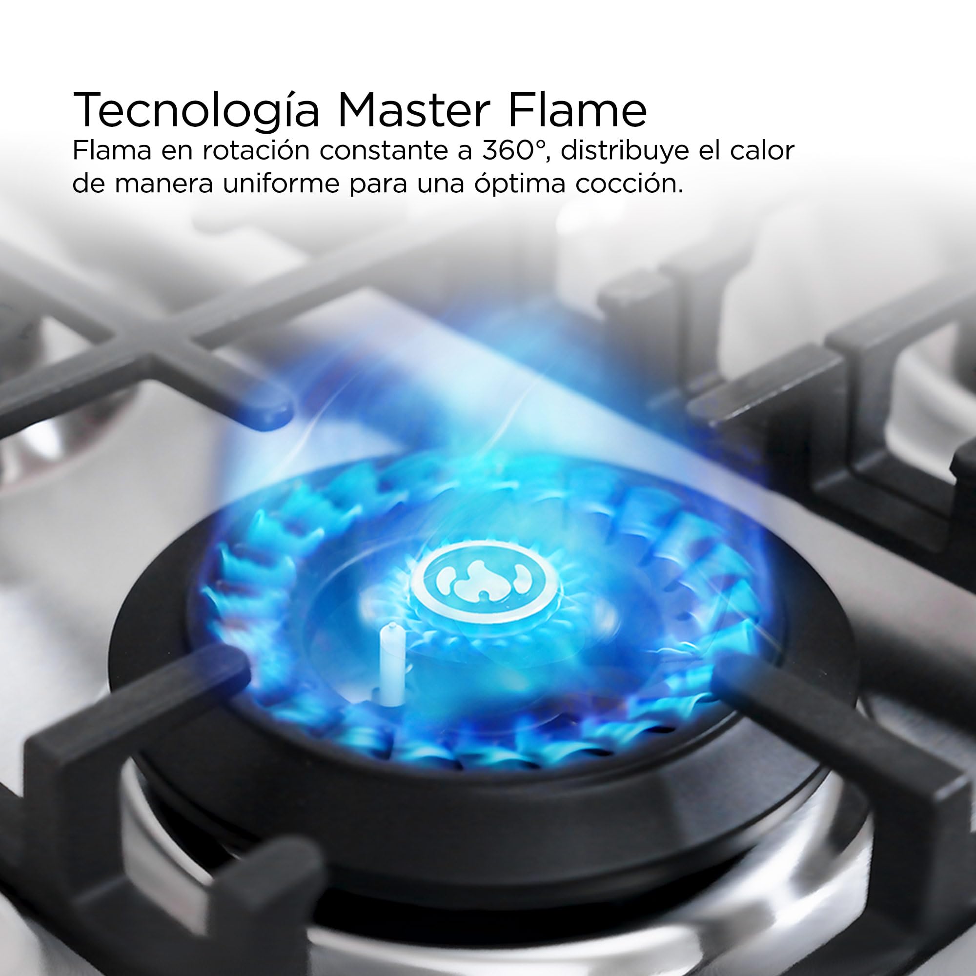 Midea Estufa de Piso de 30", con Capelo y Tecnología Masterflame, Diseño Práctico para Cocina y Uso Diario