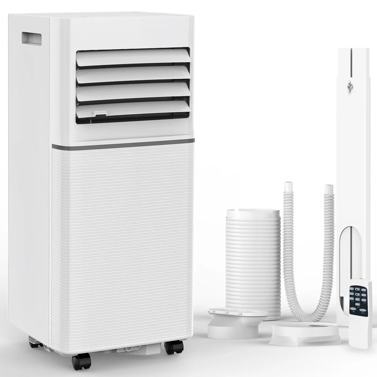 ❄️ Aire Acondicionado Portátil 8000/10000 BTU | Climatizador Portátil para 350–450 ft² | Control Remoto | Pantalla LED | 4 Modos | Temporizador 24H | Fácil Instalación | Hogar y Oficina 💨