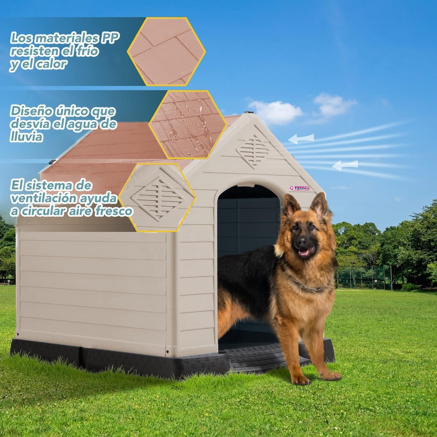 Casa Razas Grandes y Medianas - Casa de Perro Grande Térmica Exterior Dog House Large Breed