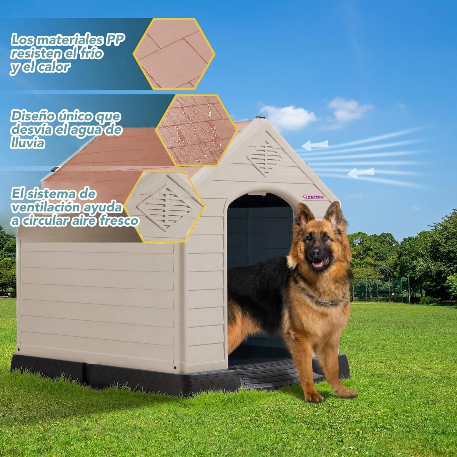 Casa Razas Grandes y Medianas - Casa de Perro Grande Térmica Exterior Dog House Large Breed