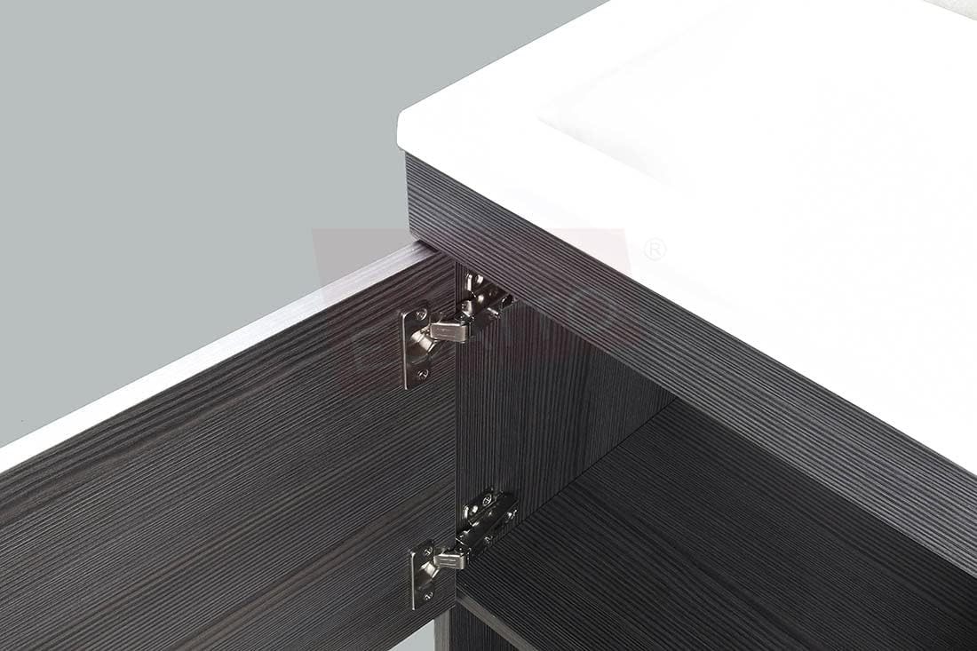 Esatto Paquete Mueble Bleu y Sanitario WC-002 Espejo Gratis (Siberia (Blanco) Monomando Negro)