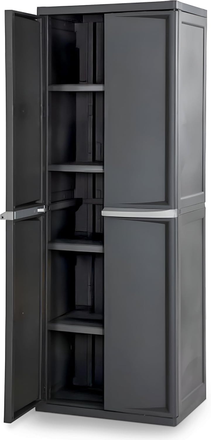 STERILITE 01423 V01 4 estantes Gabinete Plano, Gris, 1-Pack
