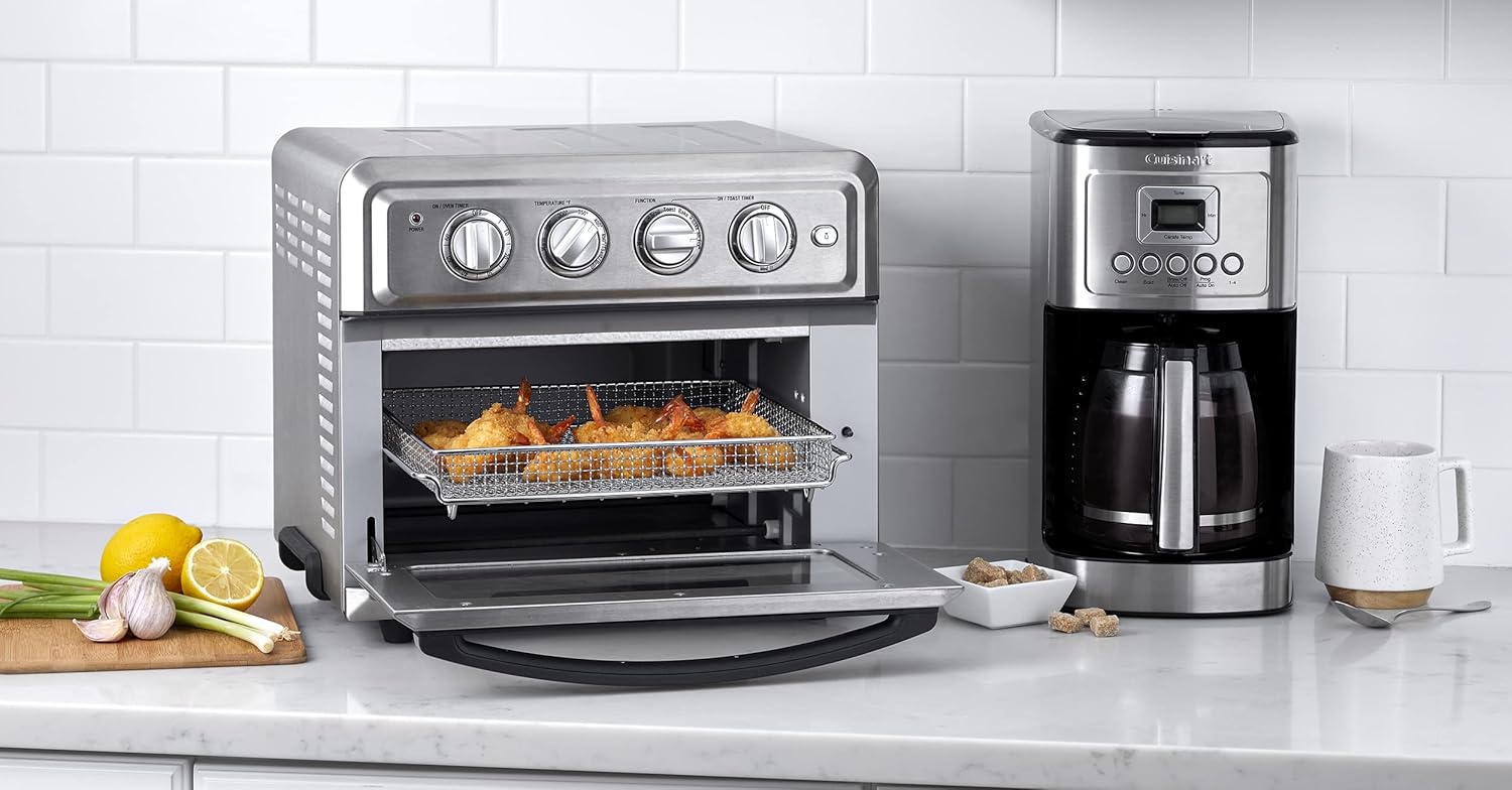 Cuisinart TOA-65 Horno Air Fryer Digital Deshidratador, Grande, Plata